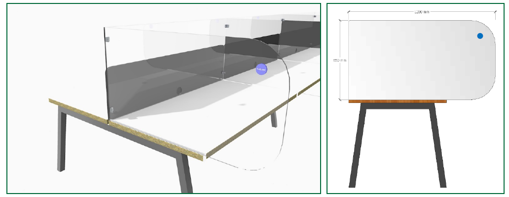 Clear Glass Desktop Screens - Express Delivery