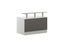 Allure Glass Shelf Desk Unit