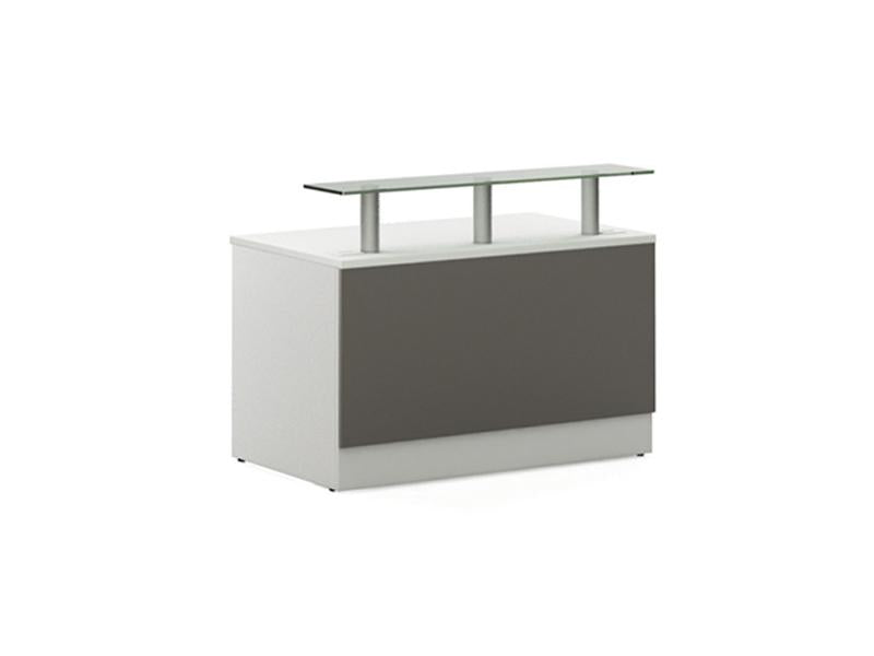 Allure Glass Shelf Desk Unit