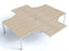 Vital 4 Person Crescent Desk