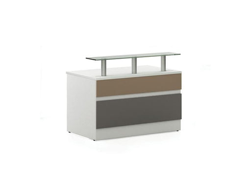 Allure Glass Shelf Desk Unit