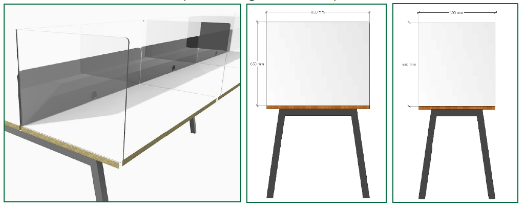 Clear Glass Desktop Screens - Express Delivery