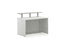 Allure Glass Shelf Desk Unit