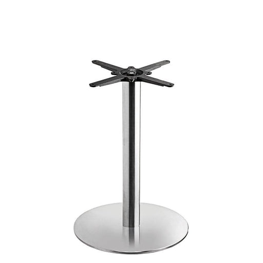 Boston - Brushed Steel Large Round Dining Table Base (Max Top Size: 120cm or 90 x90cm)