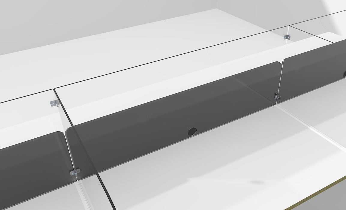 Clear Glass Desktop Screens - Express Delivery