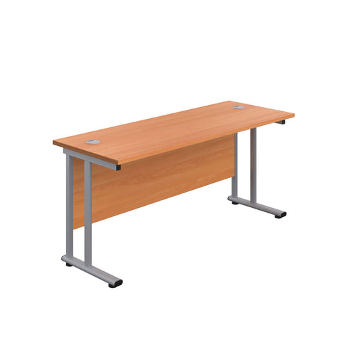 One Cantilever Plus Rectangular Office Desk - 600mm Deep