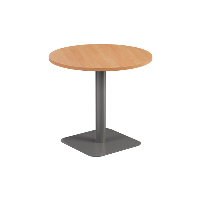 Pedestal base 800mm Table - Walnut/Black