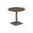 Pedestal base 800mm Table - Walnut/Black