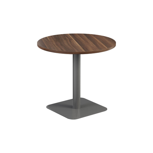 Pedestal base 800mm Table - Walnut/Black