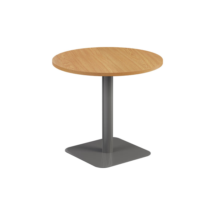 Pedestal base 800mm Table - Walnut/Black