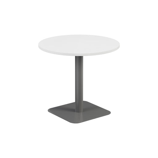 Pedestal base 800mm Table White/Black