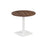 Pedestal base 800mm Table - Walnut/Black