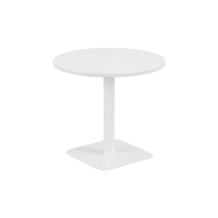 Pedestal base 800mm Table White/Black