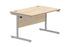 Office Rectangular Desk With Steel Single Upright Cantilever Frame | 1200X800 | Oak/Silver