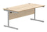 Office Rectangular Desk With Steel Single Upright Cantilever Frame | 1600X800 | Oak/Silver