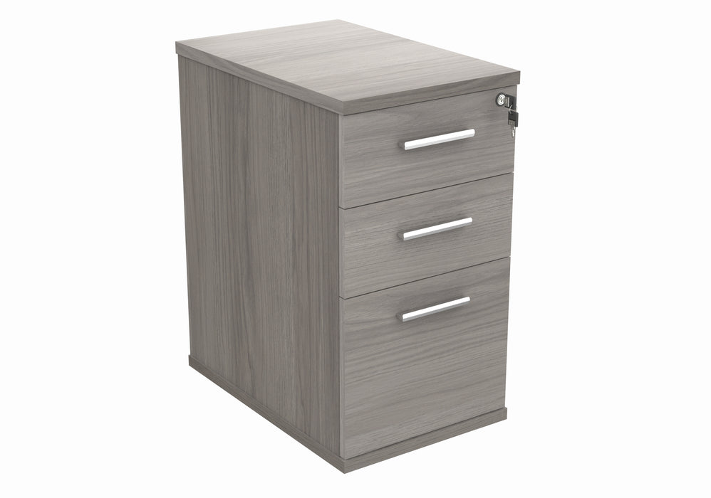 Desk High Office Storage Unit | 600 Deep | Grey Oak