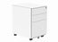 Steel Mobile Under Desk Office Storage Unit | 3 Drawers | White