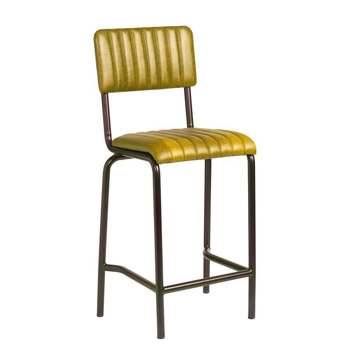 Core Mid Bar Stool - Ribbed Lascari - Vintage Gold