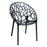 Crystal Arm Chair - Black Transparent