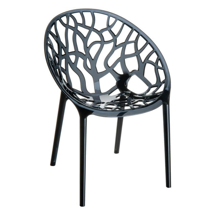 Crystal Arm Chair - Black Transparent
