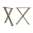 Double Cross Raw Steel Table Base (set of 2 legs)