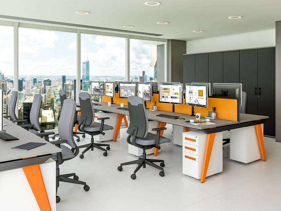 Evolution 4 person bench desks