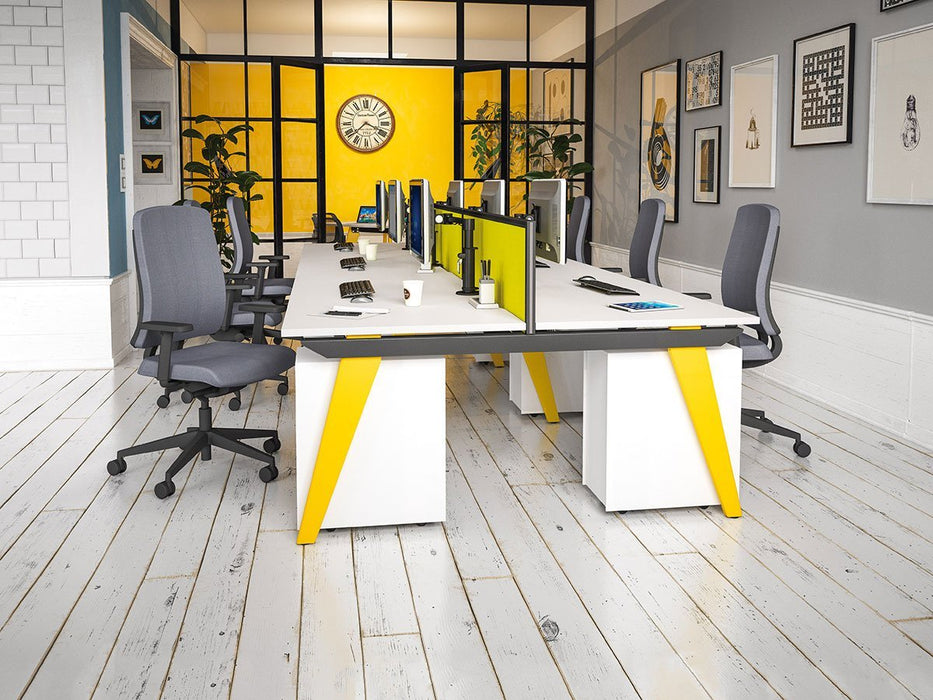 Evolution 4 person bench desks