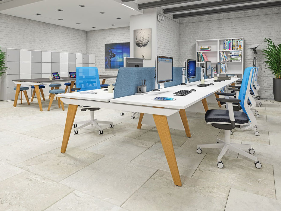 Evolution 4 person bench desks