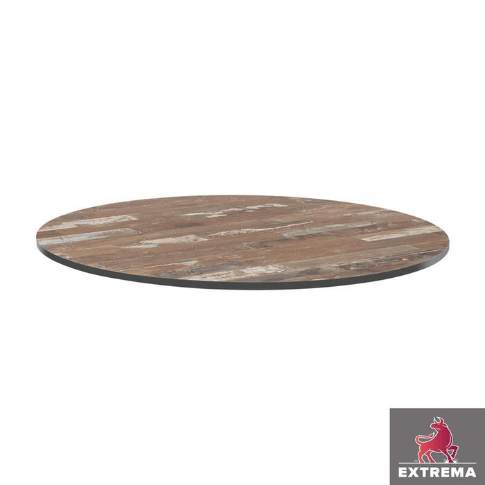 Extrema Table Top - Planked Vintage Wood - 60cm dia (Round)