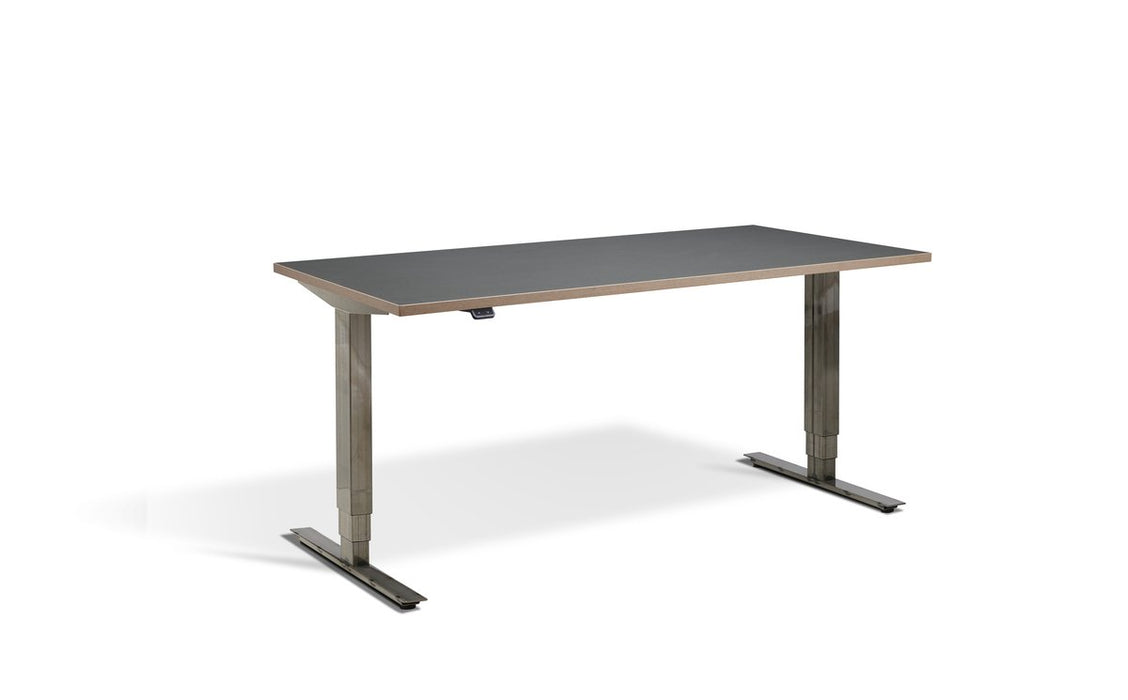 Forge Raw Steel Height Adjustable Desk - 800mm Width