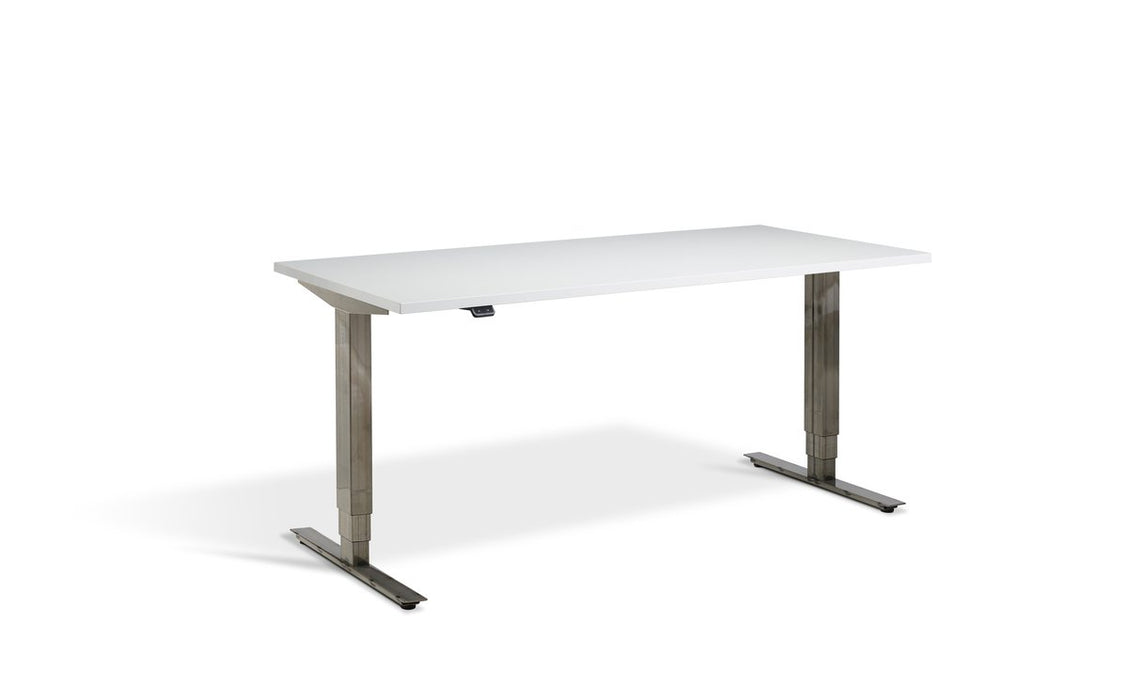 Forge Raw Steel Height Adjustable Desk - 800mm Width