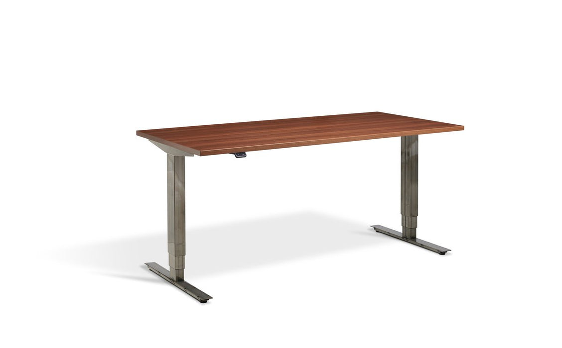 Forge Raw Steel Height Adjustable Desk - 800mm Width