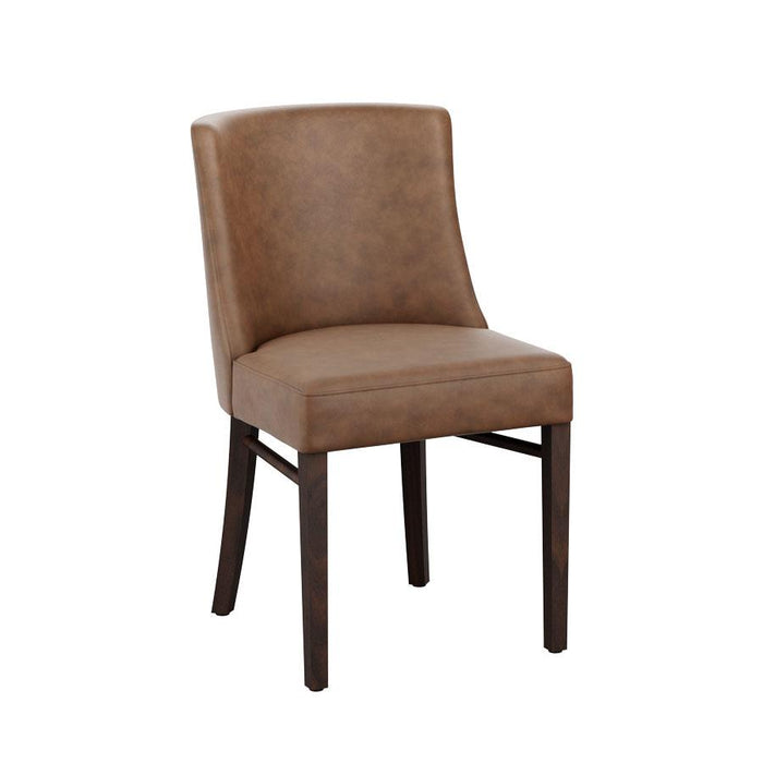 Hug Side Chair - Wenge - Lascari Vintage Brown
