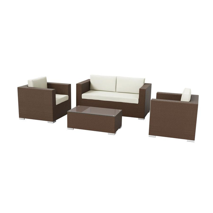 Hampton 4 Piece Sofa Set - Mocca (complete set)