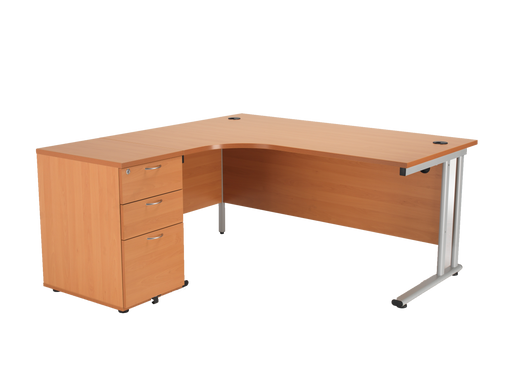 Start Next Day Delivery Corner Desk & Pedestal Bundle