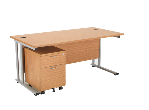 Start Next Day Delivery Cantilever Desk & Two Drawer Pedestal Bundle