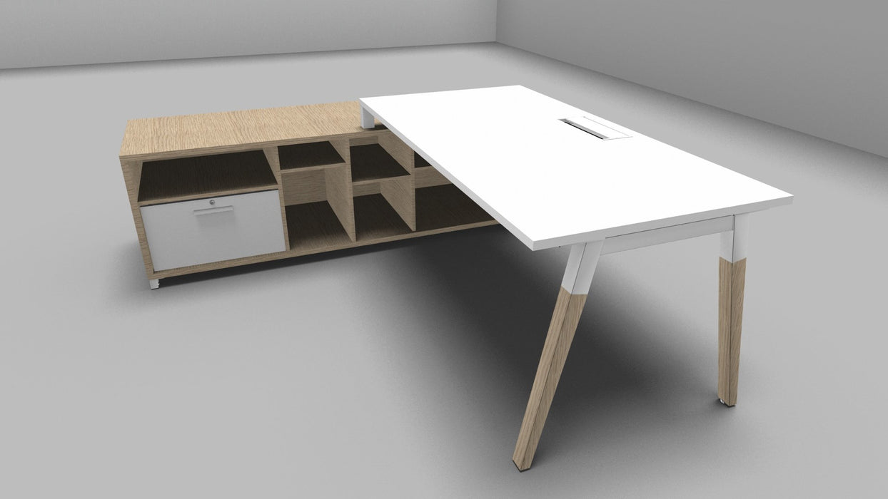 Dialogue Desk with supporting storage