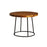 Max Coffee Table - Black Base - Rustic Solid Wood Top 600Dia