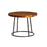 Max Coffee Table - RAW Base - Rustic Solid Wood Top - 600Dia