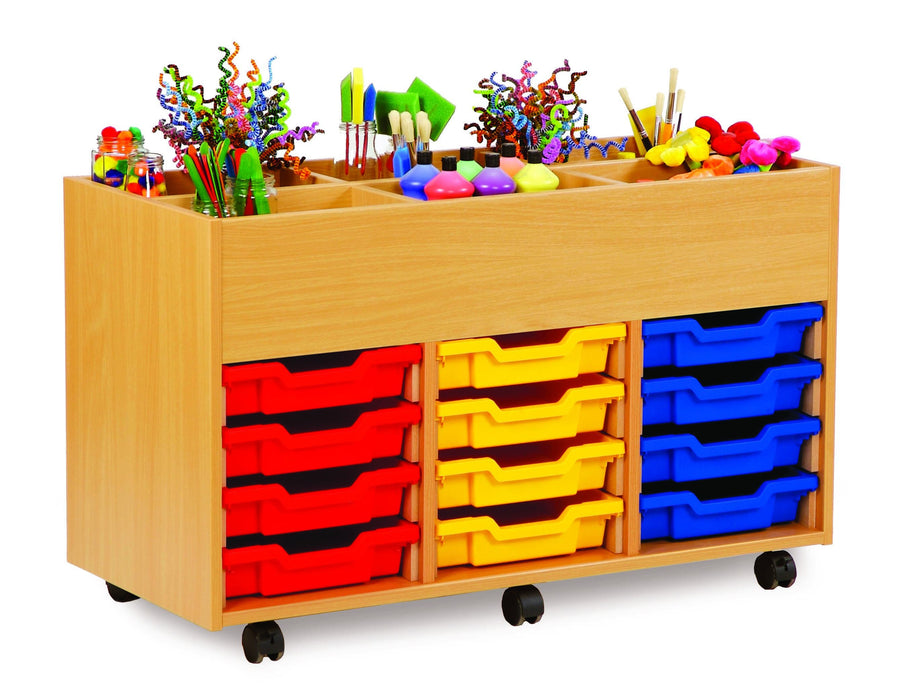 6 bay art kinderbox unit with trays