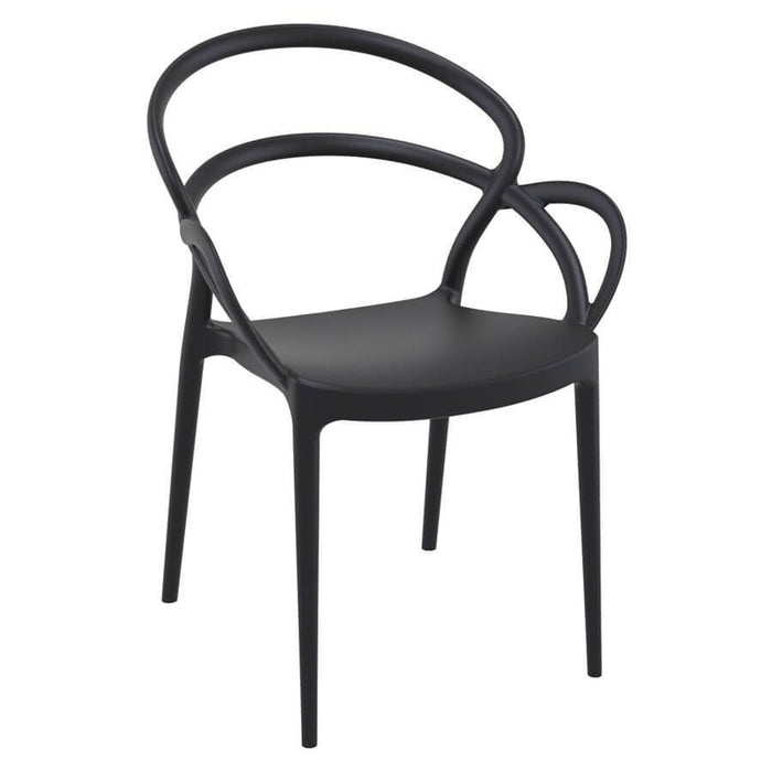 Mila Arm Chair - Black