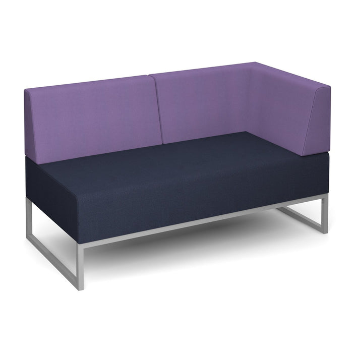 Nera Modular Soft Seating Double Bench With Back and Left Arm