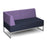 Nera Modular Soft Seating Double Bench With Back Right Arm