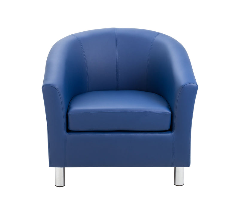 Vibrant Tub Armchair Metal Feet- Blue