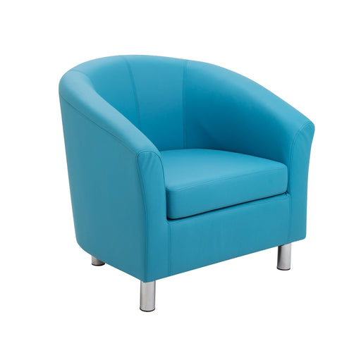 Vibrant Tub Armchair Metal Feet- Blue