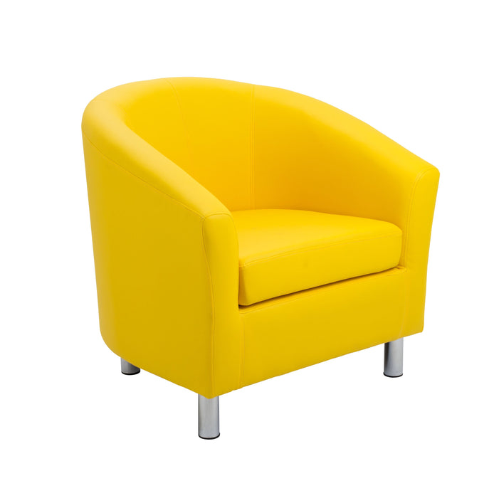 Vibrant Tub Armchair Metal Feet- Yellow