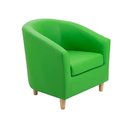 Vibrant Tub Armchair Wooden Feet - Cream