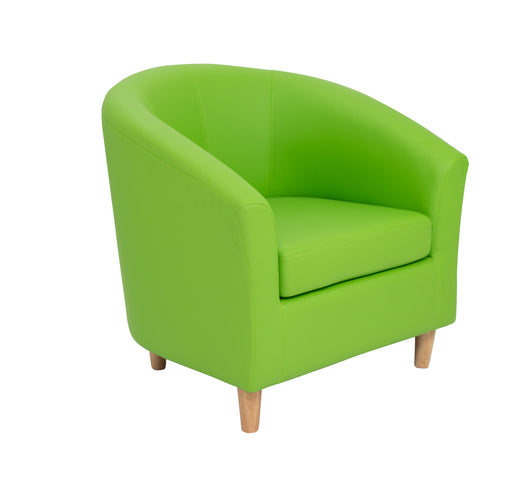 Vibrant Tub Armchair Wooden Feet - Cream