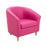 Vibrant Tub Armchair Wooden Feet - Pink