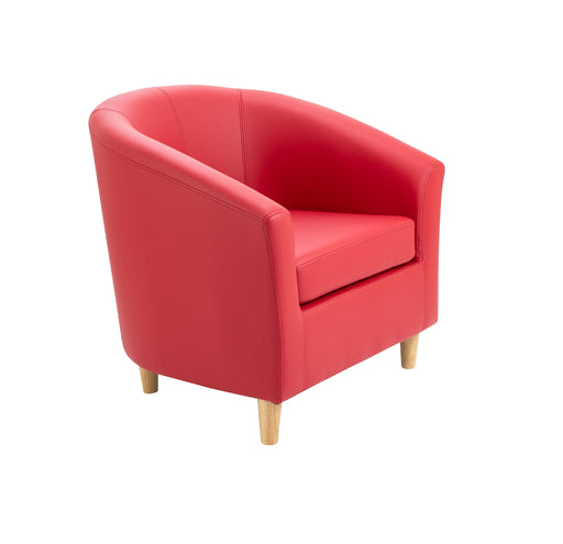 Vibrant Tub Armchair Wooden Feet - Cream